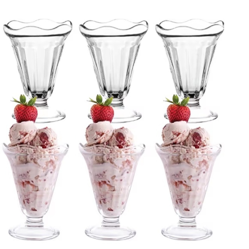 Elegant Glass Dessert Cups - Set of 12